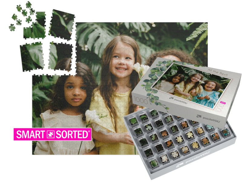 SMART SORTED foto puzzle 1000 pezzi montato con scatola